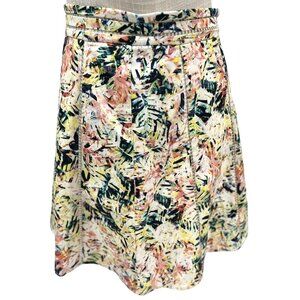 Parker Womens Multicolor Tropical Print Pleated Skirt Size 10